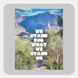 Stehend Quadratischer Aufkleber