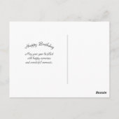 Stehend Red Fox Geburtstag Postkarte (Rückseite)