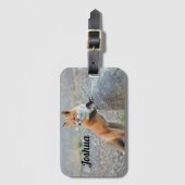 Stehend Red Fox Gepäckanhänger (Vorderseite Vertikal)