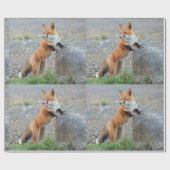 Stehend Red Fox Geschenkpapier (Flach)