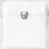 stehend runder aufkleber (Tasche)