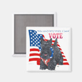 Stehend Scottie VOTE Magnet (Vorderseite/Rückseite)