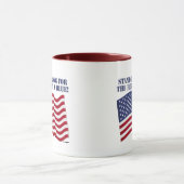 STEHEND STARK FÜR ROT, WEISS & BLAU! TASSE (Zentrum)