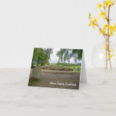 Stehend Stone in Clava Cairns, Schottland Karte (Gelbe Blume)