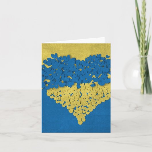 Stehend Strong: Die mutige Herzkarte der Ukraine Karte (Vorderseite)