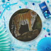 Stehend Tiger Safari Pappteller (Party)