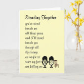 Stehend Together - ein lustiges Gedicht über Freun Karte (Gelbe Blume)