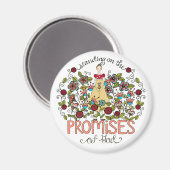 Stehend über das Versprechen Gottes Runde Magnet (Vorderseite/Rückseite)