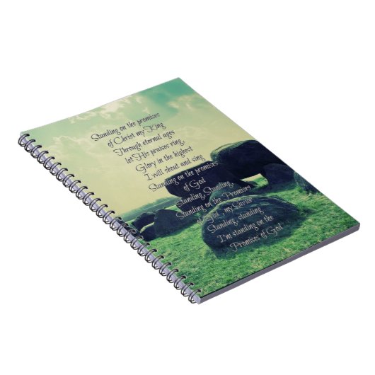 Stehend über die Versprechen Gottes Christlichen H Notizblock (Rechte Seite)