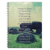 Stehend über die Versprechen Gottes Christlichen H Notizblock (Vorderseite)