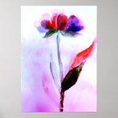 Stehend und schön | Ombre Violet Blume Poster (Vorne)