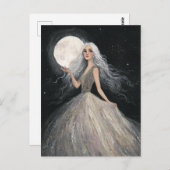 Stehend unter Vollmond Postkarte (Vorne/Hinten)