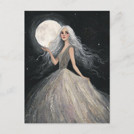 Stehend unter Vollmond Postkarte (Vorderseite)