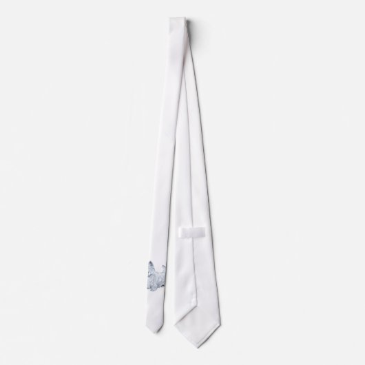 Stehend Westie Krawatte (Rückseite)