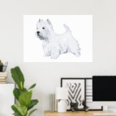 Stehend Westie Poster (Heimbüro)