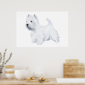 Stehend Westie Poster (Küche)