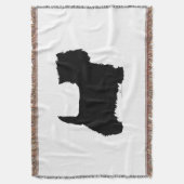 Stehend Westie Silhouette Decke (Vorderseite Vertikal)