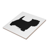Stehend Westie Silhouette Fliese (Seite)