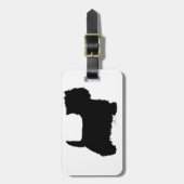 Stehend Westie Silhouette Gepäckanhänger (Vorderseite vertikal)