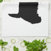 Stehend Westie Silhouette Handtuch (Gefaltet)