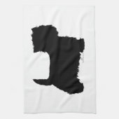 Stehend Westie Silhouette Handtuch (Vertikal)
