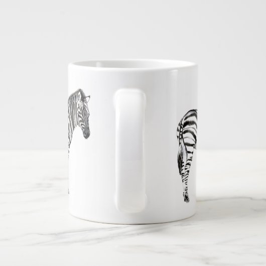 Stehend Zebra Jumbo-Tasse (Rückseite)