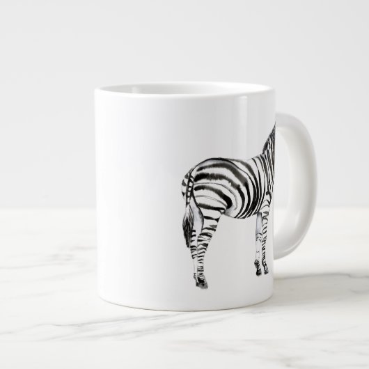 Stehend Zebra Jumbo-Tasse (Vorderseite Rechts)