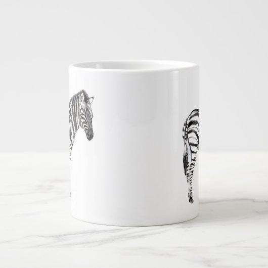 Stehend Zebra Jumbo-Tasse (Vorderseite)