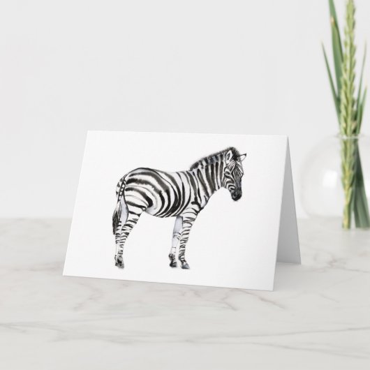 Stehend Zebra Karte (Vorderseite)
