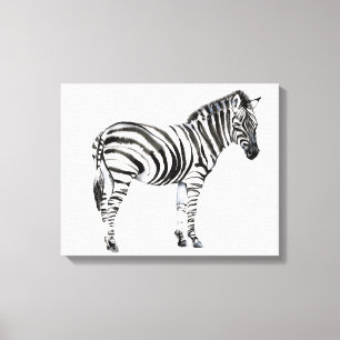 Stehend Zebra Leinwanddruck
