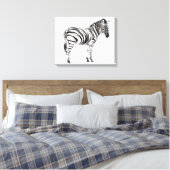 Stehend Zebra Leinwanddruck (Insitu (Schlafzimmer))