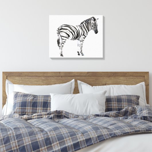 Stehend Zebra Leinwanddruck (Insitu (Schlafzimmer))