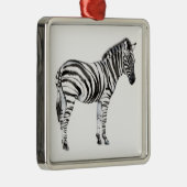 Stehend Zebra Ornament Aus Metall (Rechts)