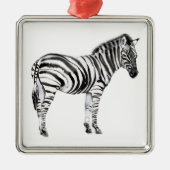 Stehend Zebra Ornament Aus Metall (Vorne)