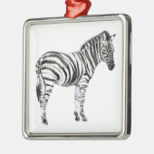 Stehend Zebra Ornament Aus Metall (Links)