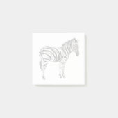 Stehend Zebra Post-it Klebezettel (Vorderseite)
