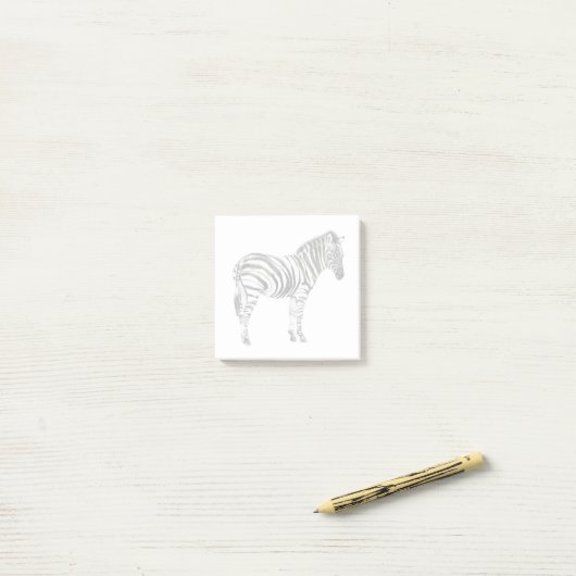 Stehend Zebra Post-it Klebezettel (Auf Schreibtisch)