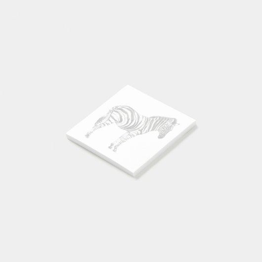 Stehend Zebra Post-it Klebezettel (angewinkelt)
