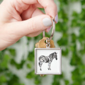 Stehend Zebra Schlüsselanhänger (Hand)