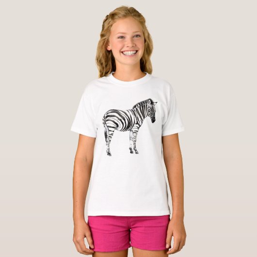 Stehend Zebra T-Shirt (Vorne ganz)