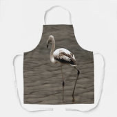 Stehende Alone Juvenile Flamingo Kunst Schürze (Vorderseite)