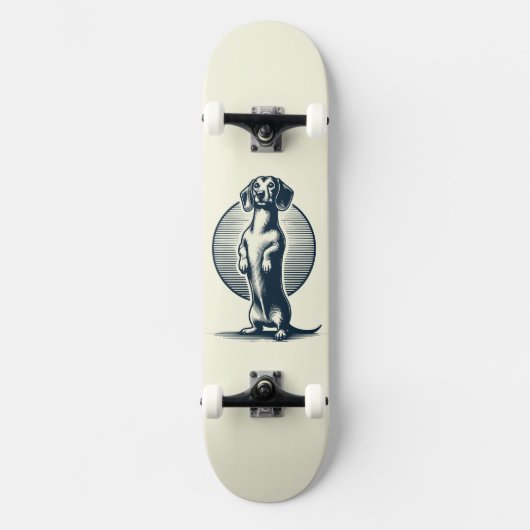 Stehende Dackel Skateboard (Vorderseite)