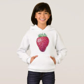 Stehende Erdbeere Hoodie (Vorne ganz)