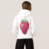 Stehende Erdbeere Hoodie (Schwarz voll)