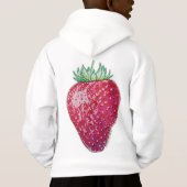 Stehende Erdbeere Hoodie (Rückseite)