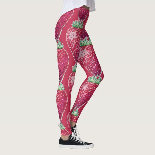 Stehende Erdbeere Leggings (Rechts)