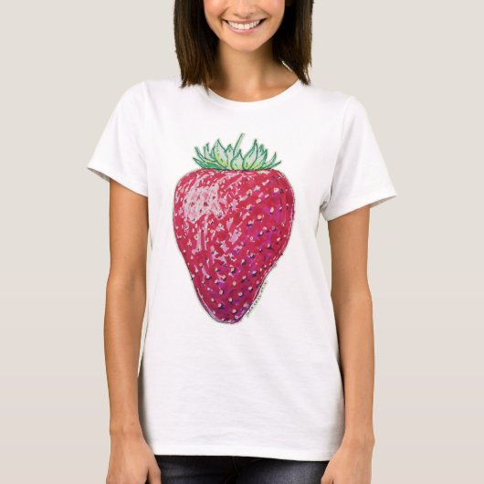 Stehende Erdbeere T-Shirt (Vorderseite)