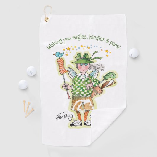 Stehende Fairy Golfmutter in Grün Golfhandtuch (Insitu)