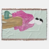 Stehende Fashion-Abbildung: Polka-Dot-Oberseite Decke (Vorderseite)