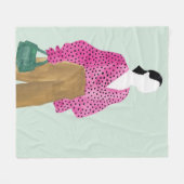 Stehende Fashion-Abbildung: Polka-Dot-Oberseite Fleecedecke (Vorderseite (Horizontal))